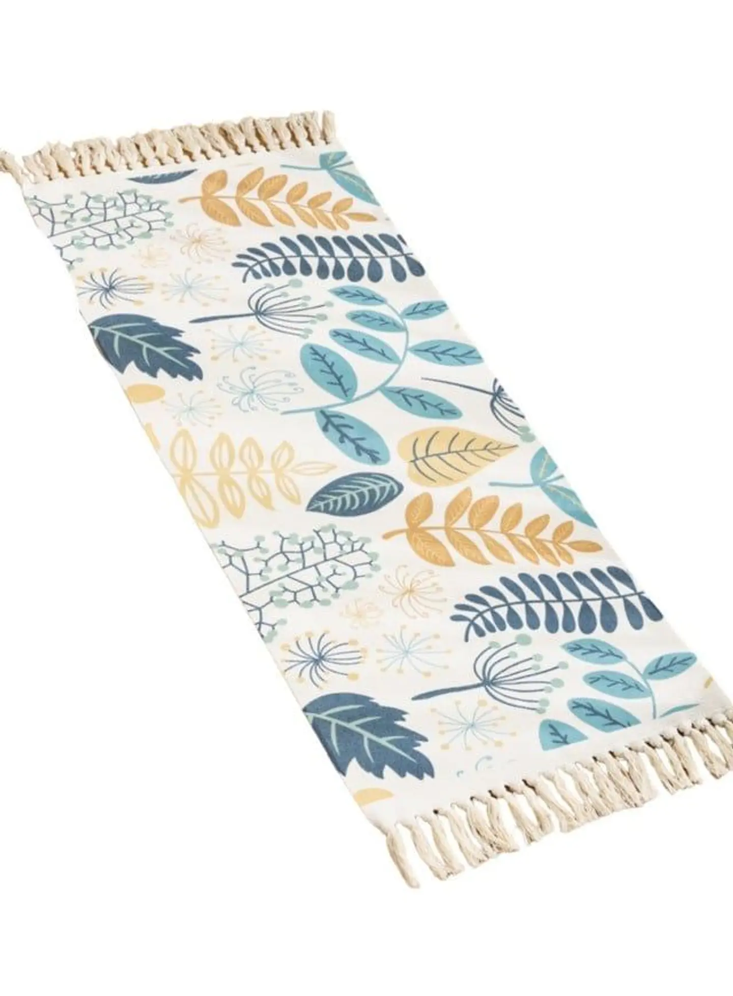 JUEGO DE 2 BAJADA DE CAMA ALFOMBRA DE LINO 60 X 130 CM 1