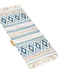 JUEGO DE 2 BAJADA DE CAMA ALFOMBRA DE LINO 60 X 130 CM - Miniatura 1