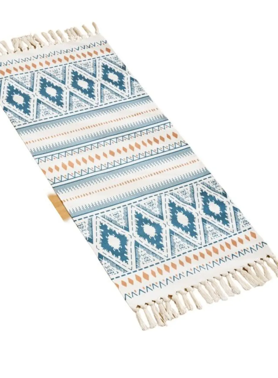 JUEGO DE 2 BAJADA DE CAMA ALFOMBRA DE LINO 60 X 130 CM 1