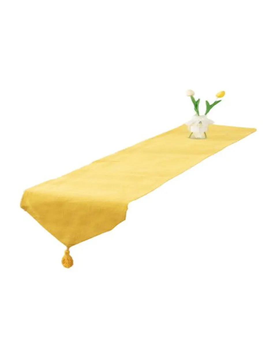 CAMINO DE MESA DE LINO 33 X 180cm Amarillo 1