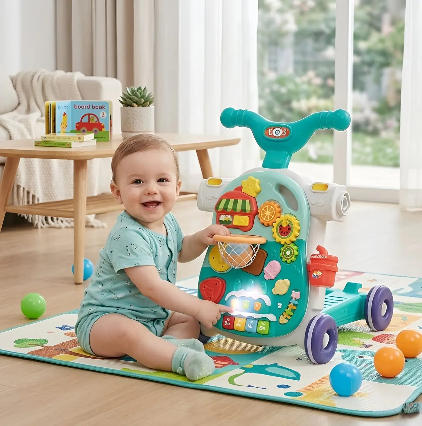 Andador Multifuncional 4 En 1 Centro Actividades Bebé 5