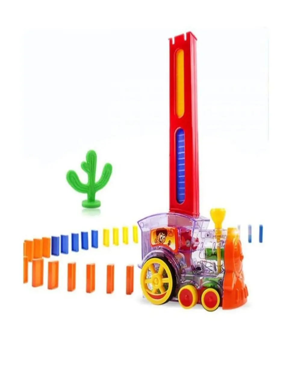 Tren Domino 60 Piezas Juguete Motricidad Bebés 2