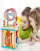 Cubo Madera Montessori Laberinto Didáctico Bebés - Miniatura 2