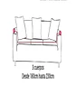 Fundas 3 Cuerpos Texturizadas - Cubre Sillón Turkos D5 - Miniatura 4