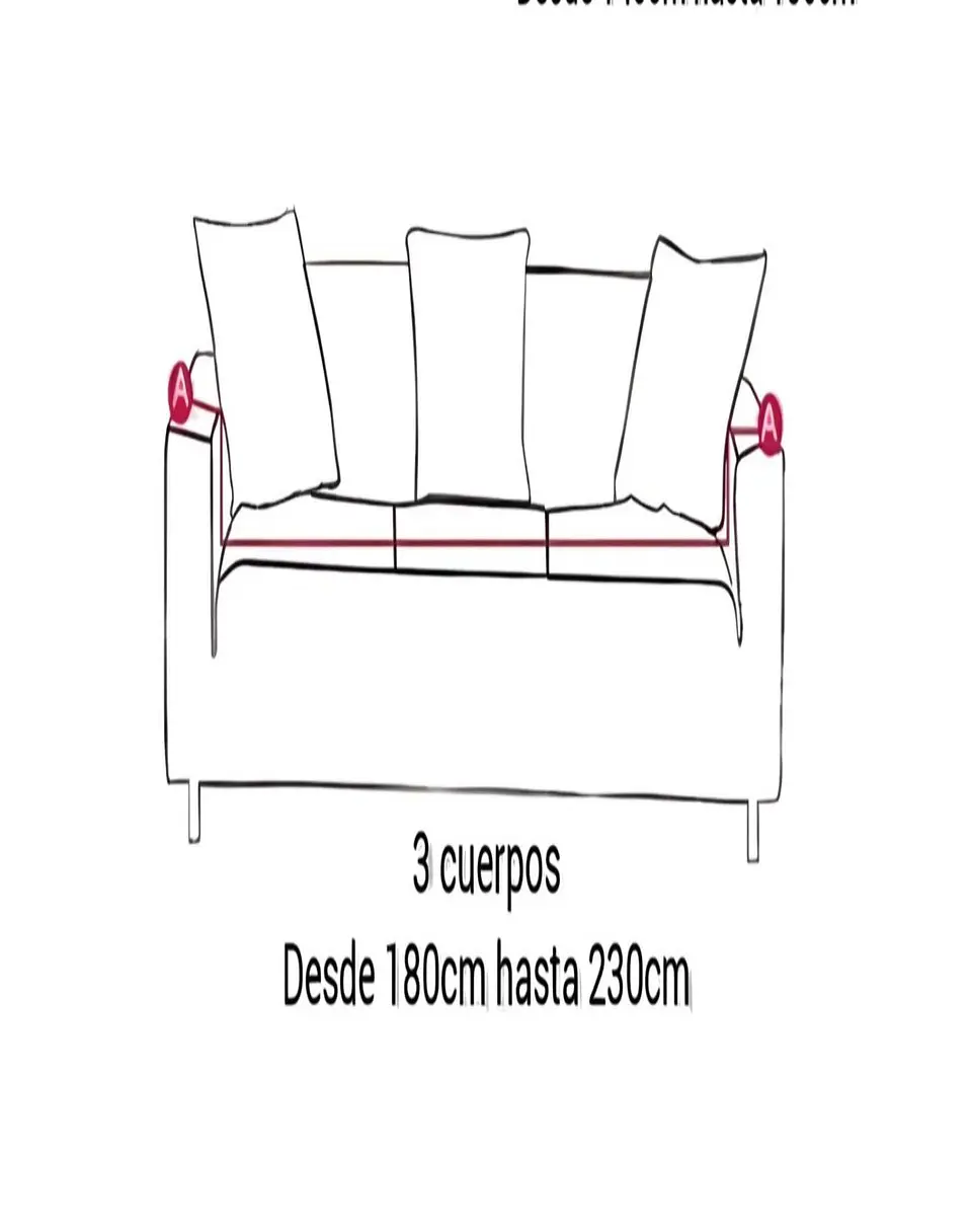 Fundas 3 Cuerpos Texturizadas - Cubre Sillón Turkos D7 4