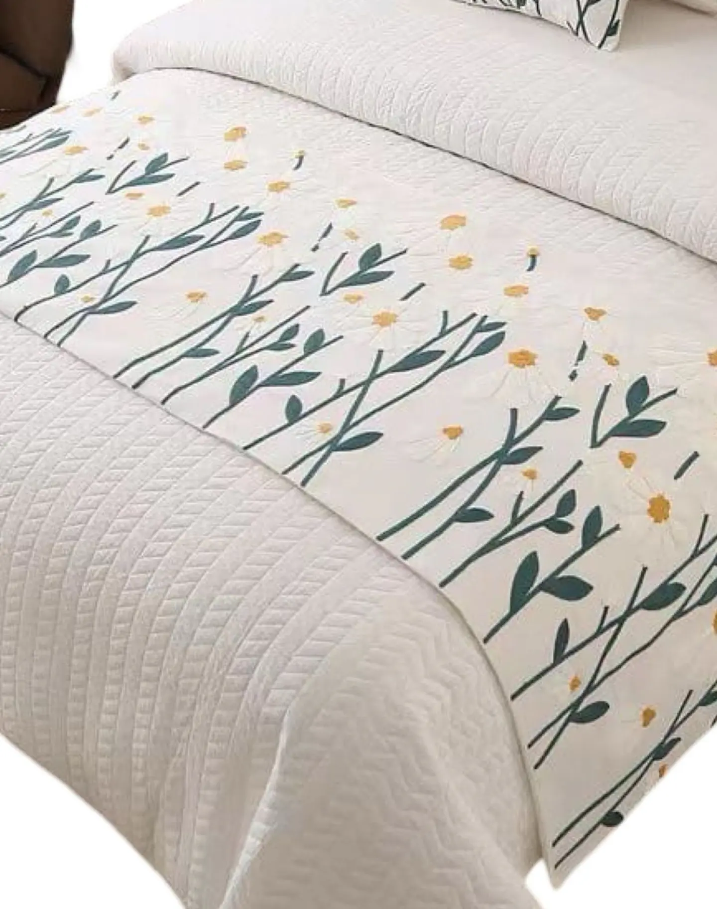 Piecera Bordada para Cama - Sin Fundas de Cojín D1 2