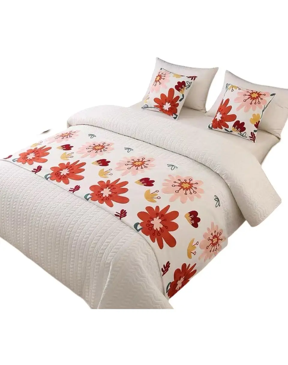 Piecera Bordada para Cama - Sin Fundas de Cojín D5 1