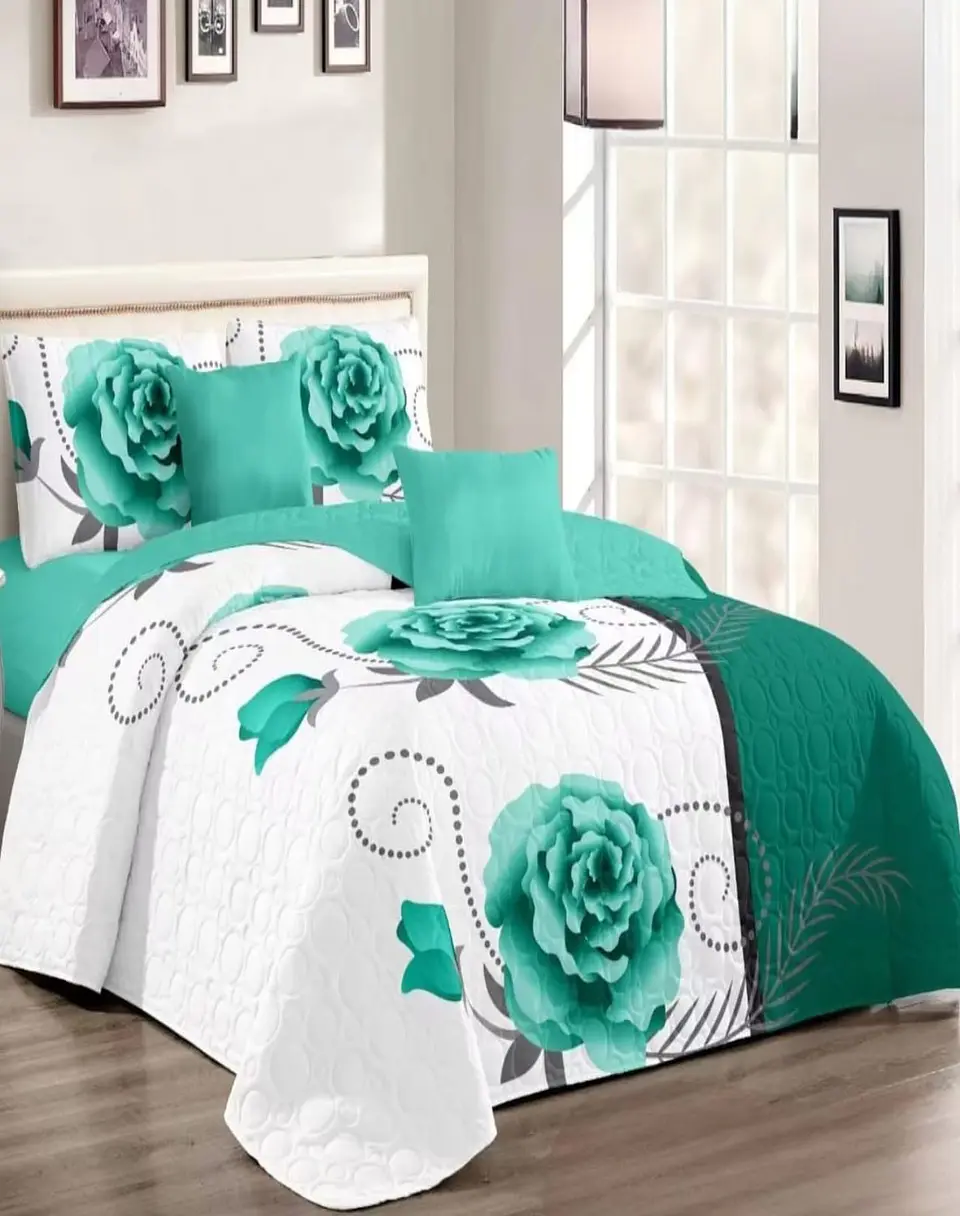 Cubrecama Quilt Diseño 2 Plazas - Primavera Verano A1 3