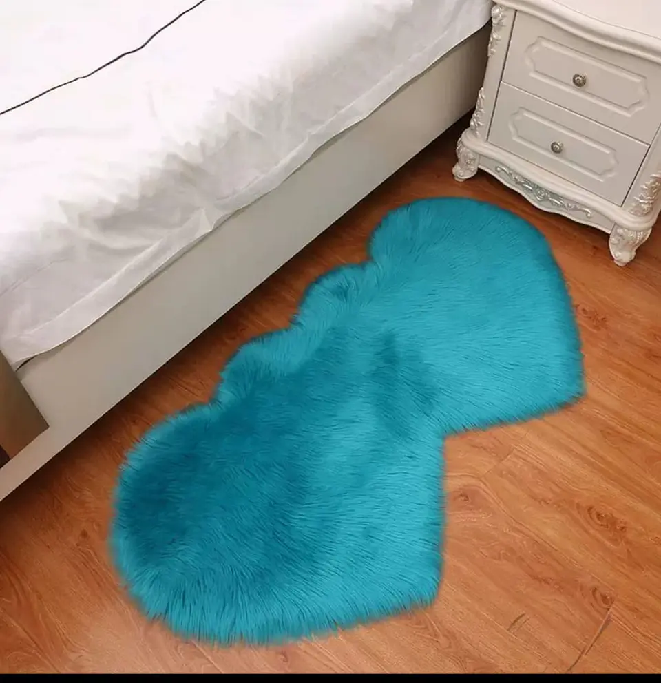 Alfombra Corazón Pelo Largo - Diseño Romántico C5 3