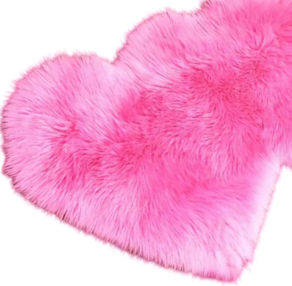 Alfombra Corazón Pelo Largo - Diseño Romántico C6 2