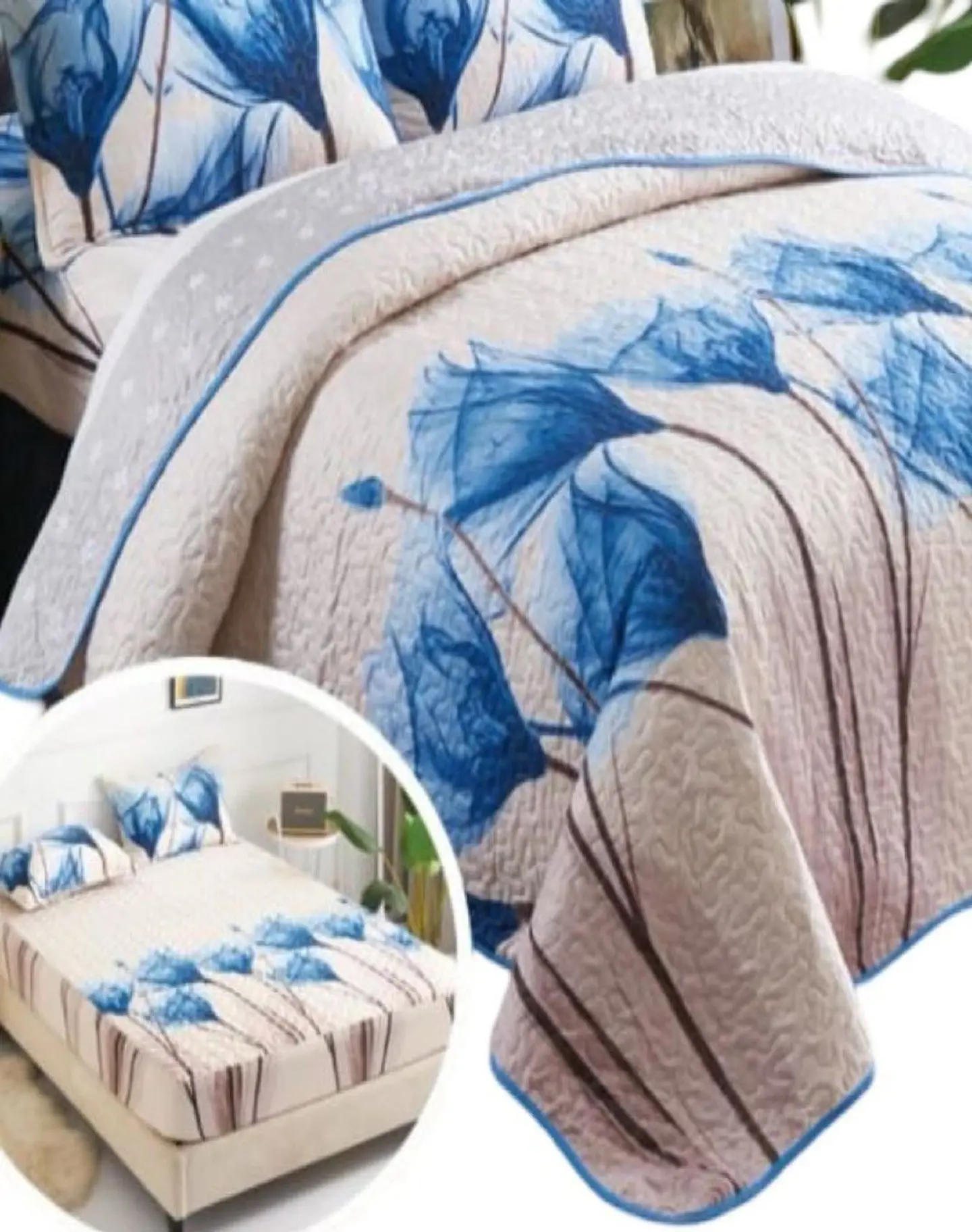 Cubrecama Quilt 5 Piezas con Sábana Incluida C5 2
