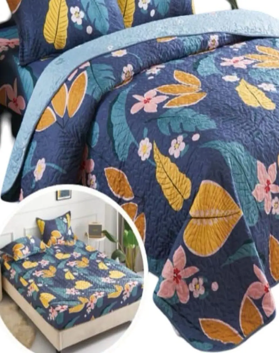Cubrecama Quilt 5 Piezas con Sábana Incluida C8 2