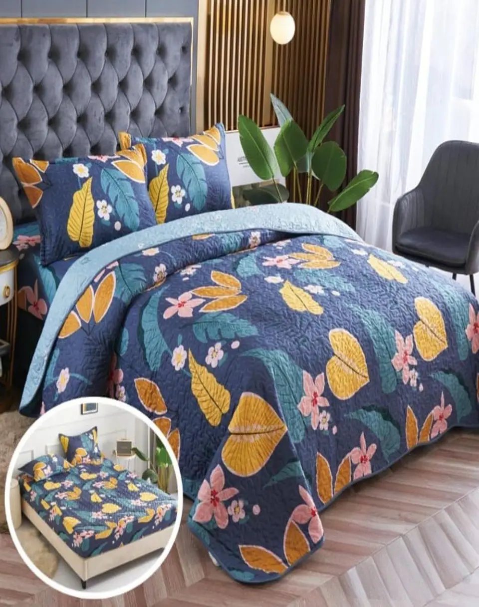 Cubrecama Quilt 5 Piezas con Sábana Incluida C8 3