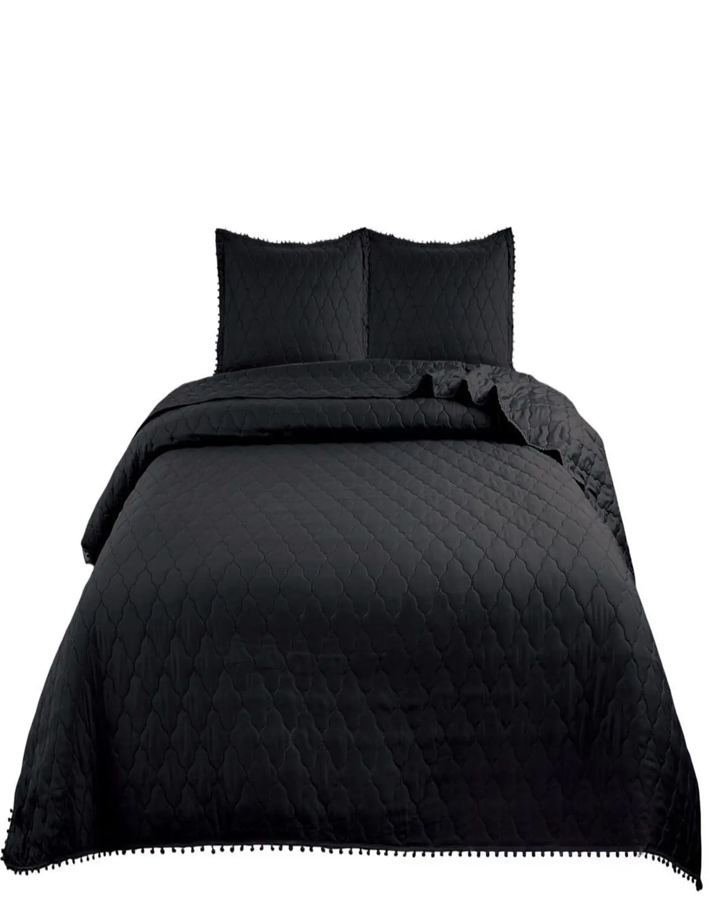 Cubrecamas Quilt Primavera Verano con Pompones B3 1