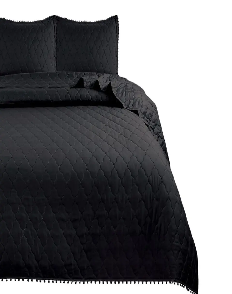 Cubrecamas Quilt Primavera Verano con Pompones B3 2