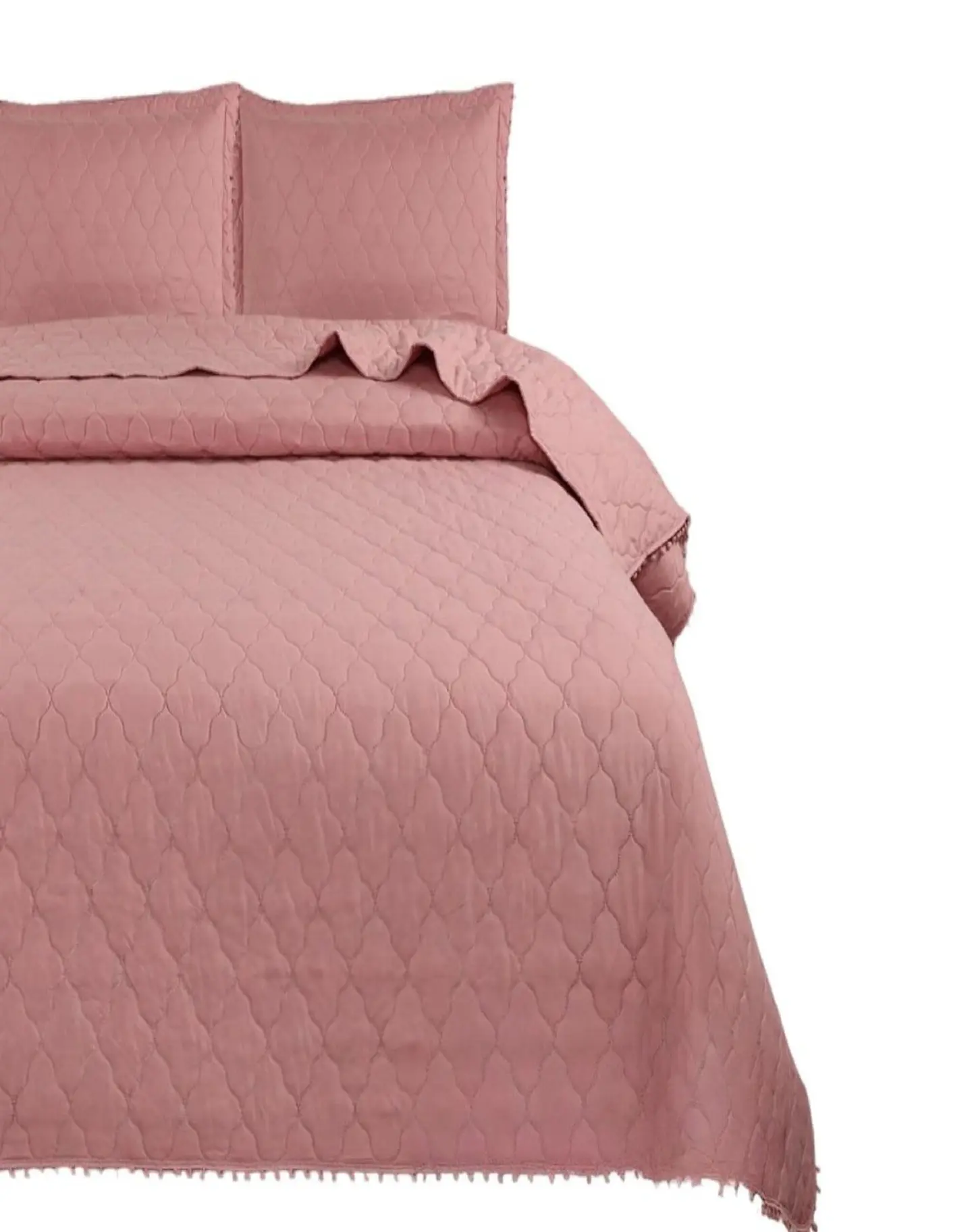 Cubrecamas Quilt Primavera Verano con Pompones B6 2