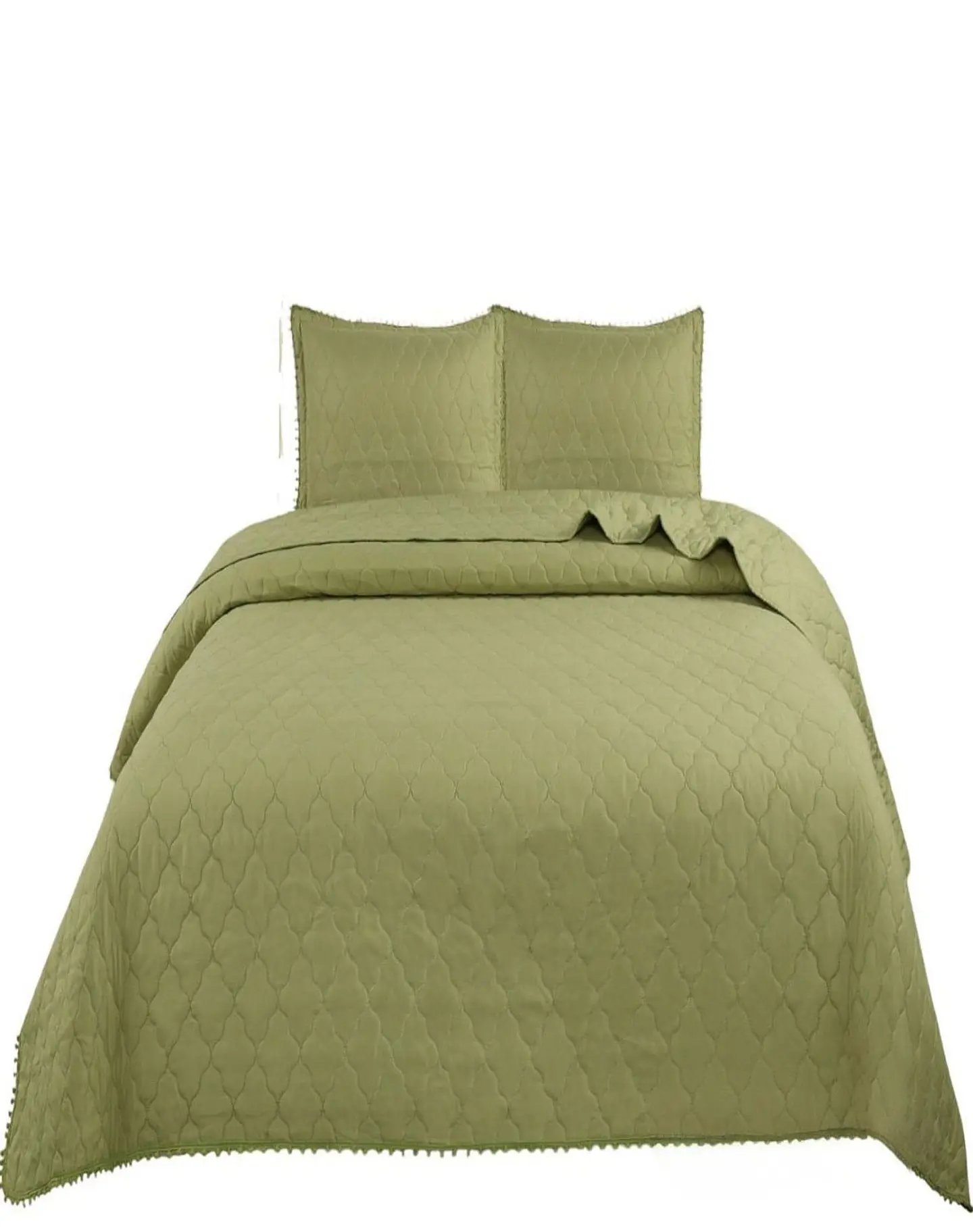 Cubrecamas Quilt 2 Plazas con Pompones C2 1