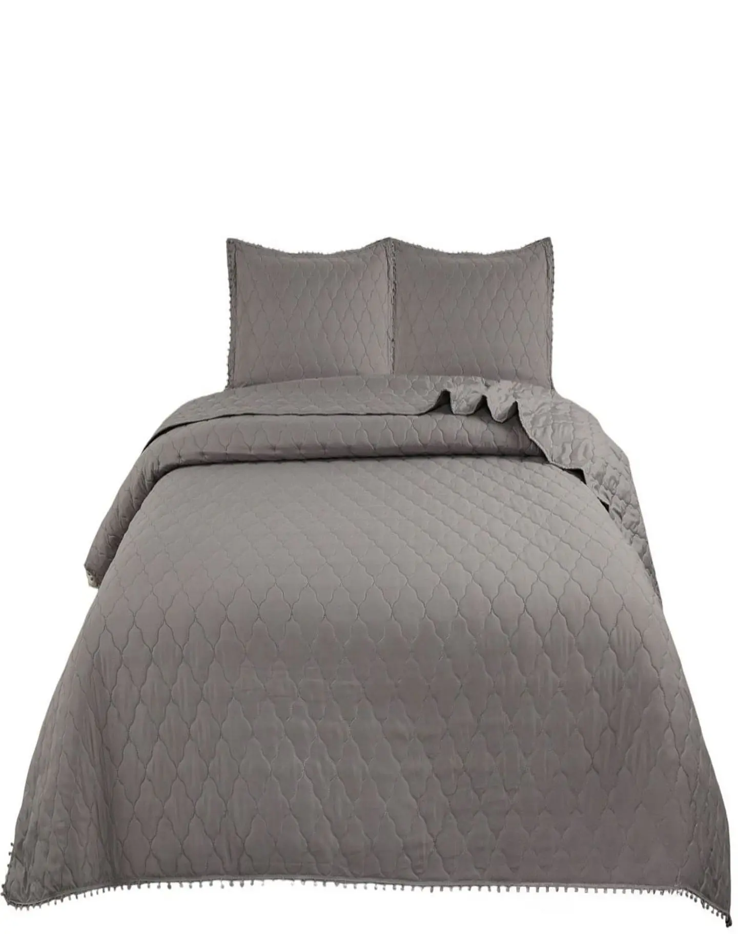 Cubrecamas Quilt 2 Plazas con Pompones C5 1