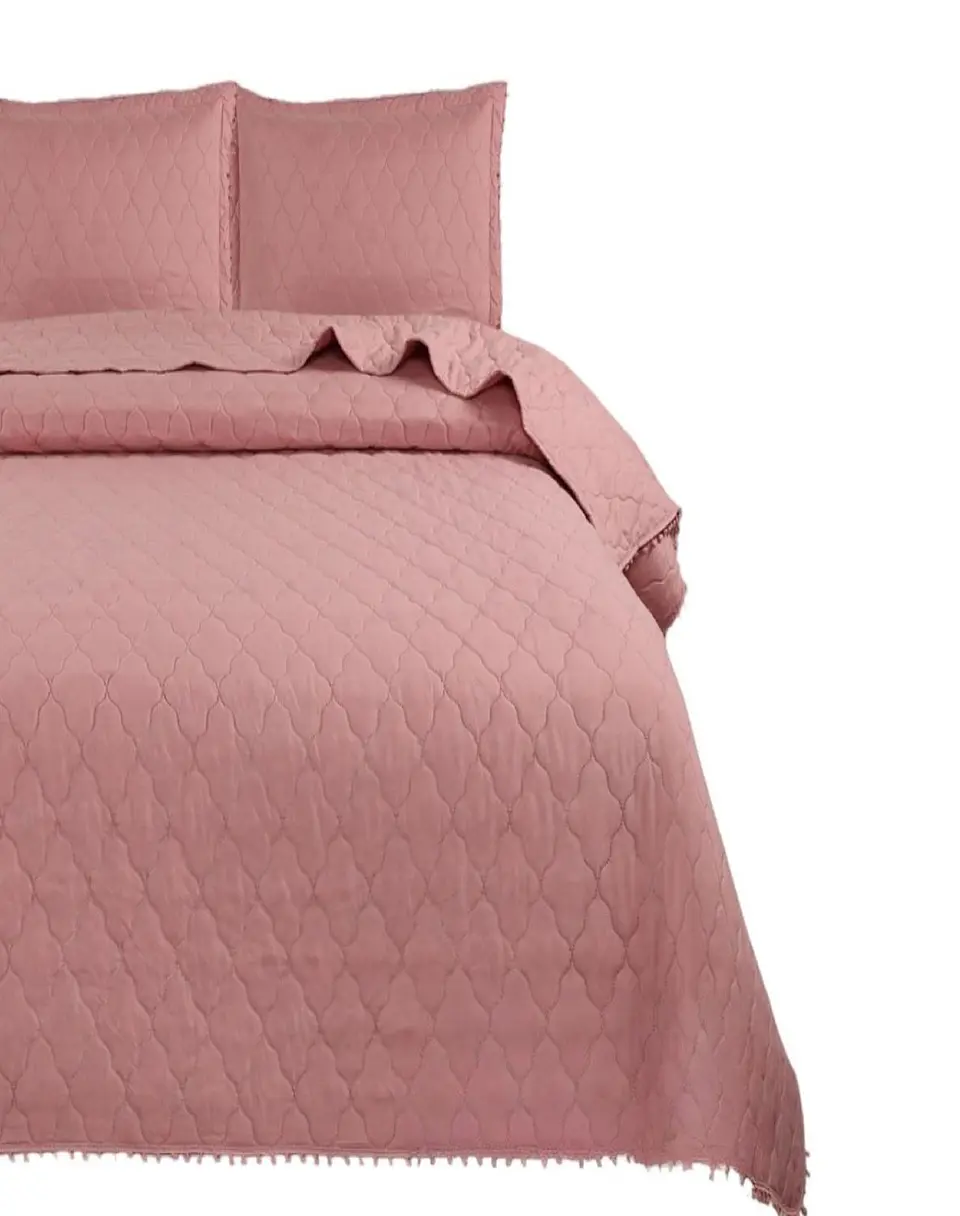 Cubrecamas Quilt 2 Plazas con Pompones C6 2