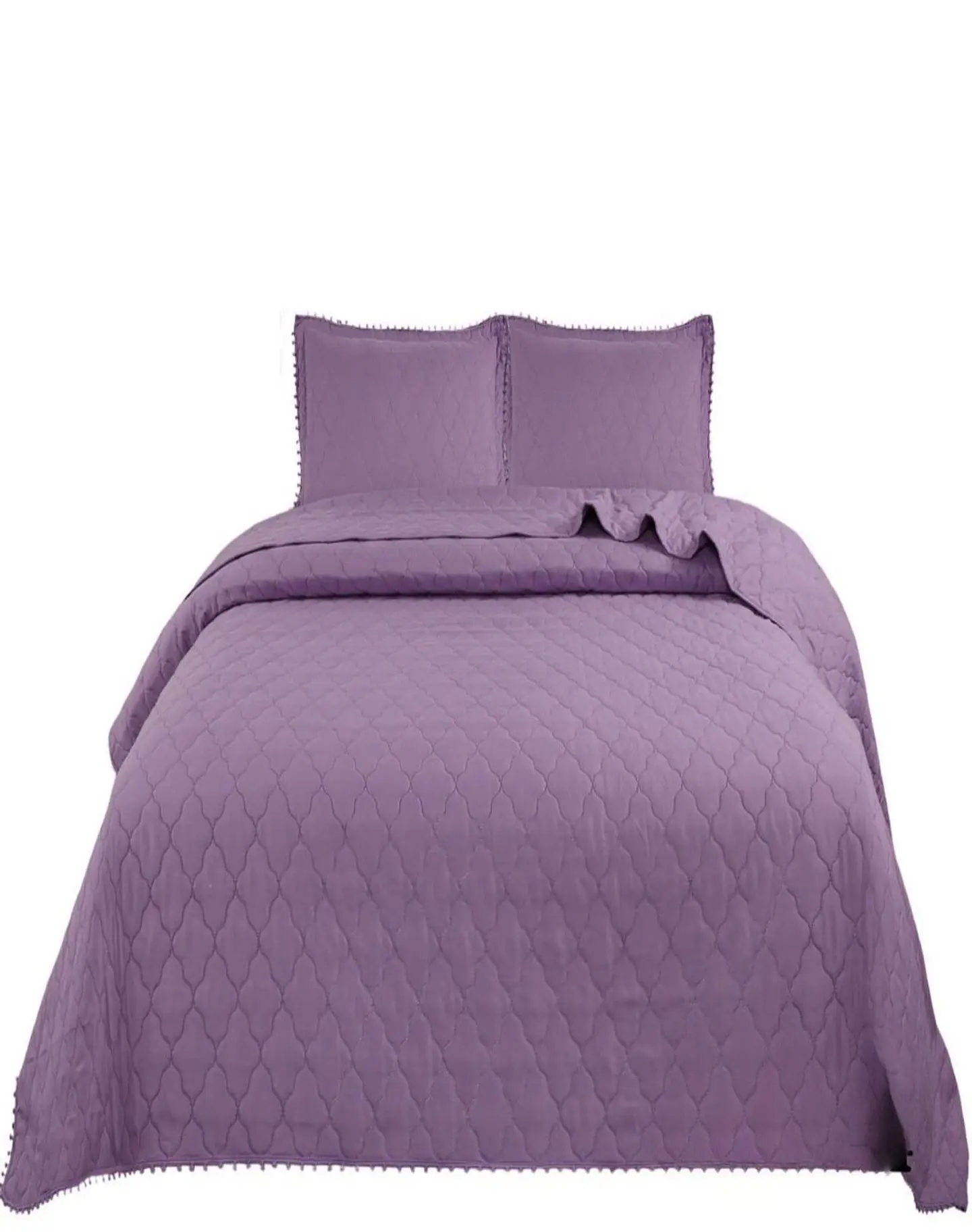 Cubrecamas Quilt 2 Plazas con Pompones C8 1