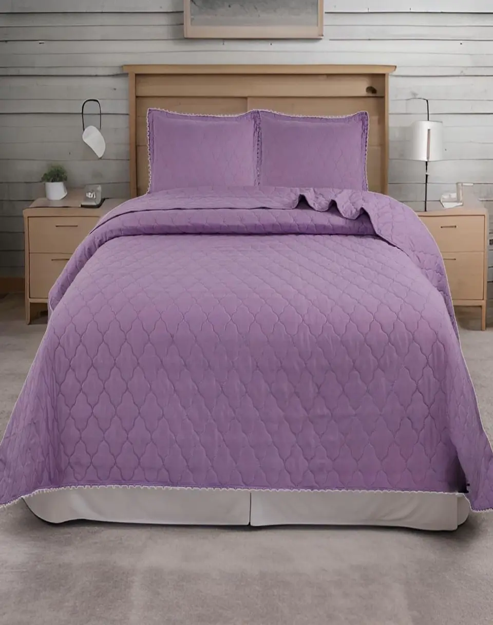 Cubrecamas Quilt 2 Plazas con Pompones C8 3