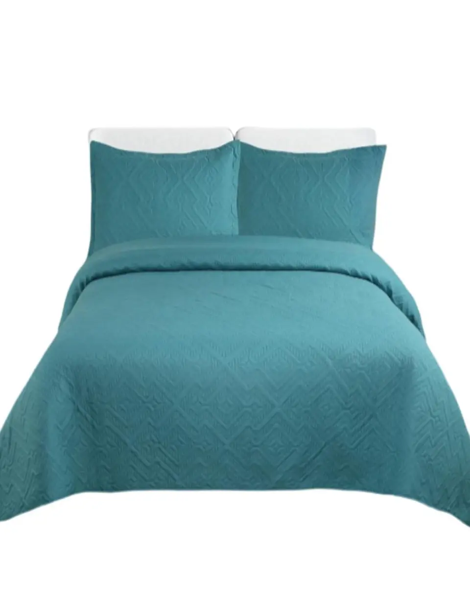 Cubrecama Quilt Unicolor Verano Dos Plazas Ligero E1 2