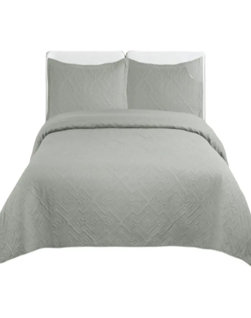 Cubrecama Quilt Unicolor Verano Dos Plazas Ligero E2 2