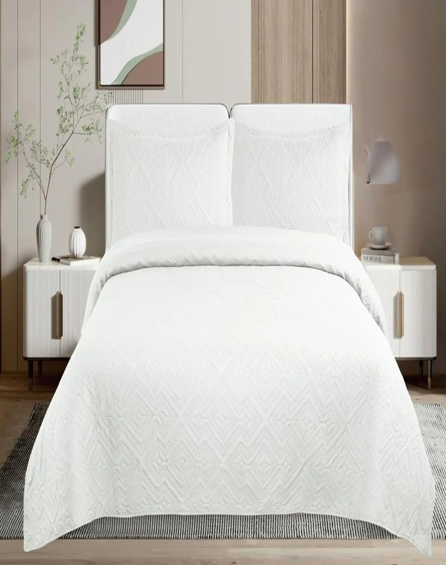Cubrecama Quilt Unicolor Verano Dos Plazas Ligero E3 3