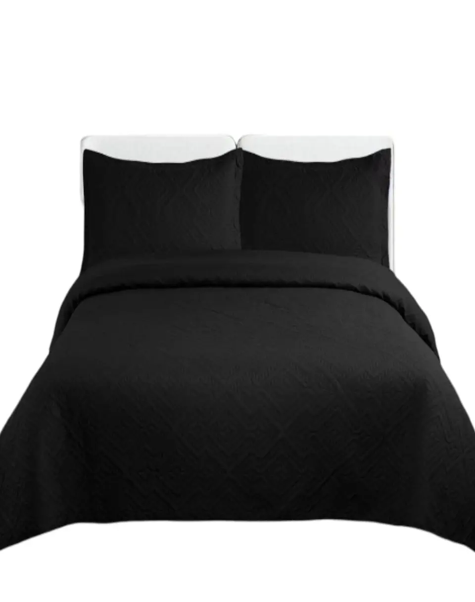 Cubrecama Quilt Unicolor Verano Dos Plazas Ligero E6 2