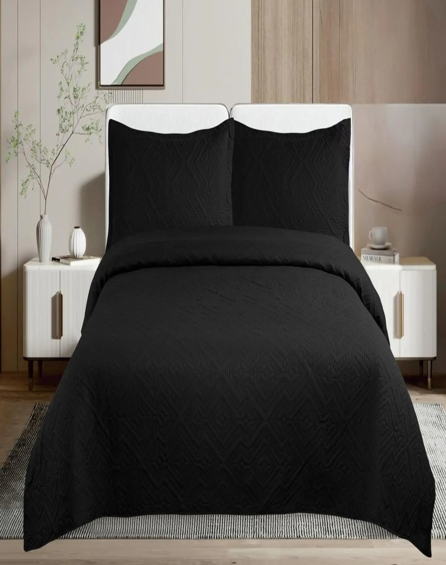 Cubrecama Quilt Unicolor Verano Dos Plazas Ligero E6 3