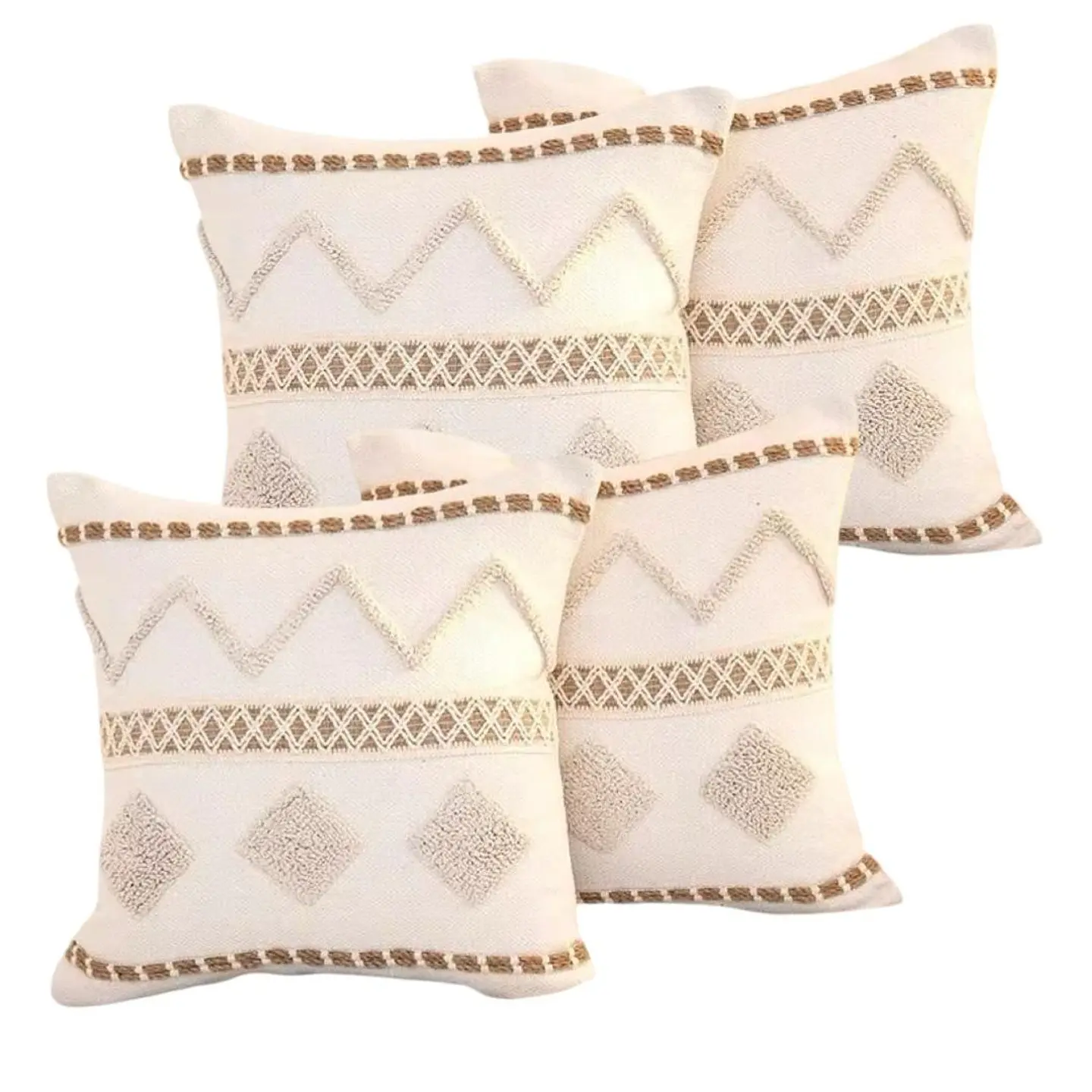 SET 4 FUNDA PARA COJIN MODELO BOHO 45X45 C11 3