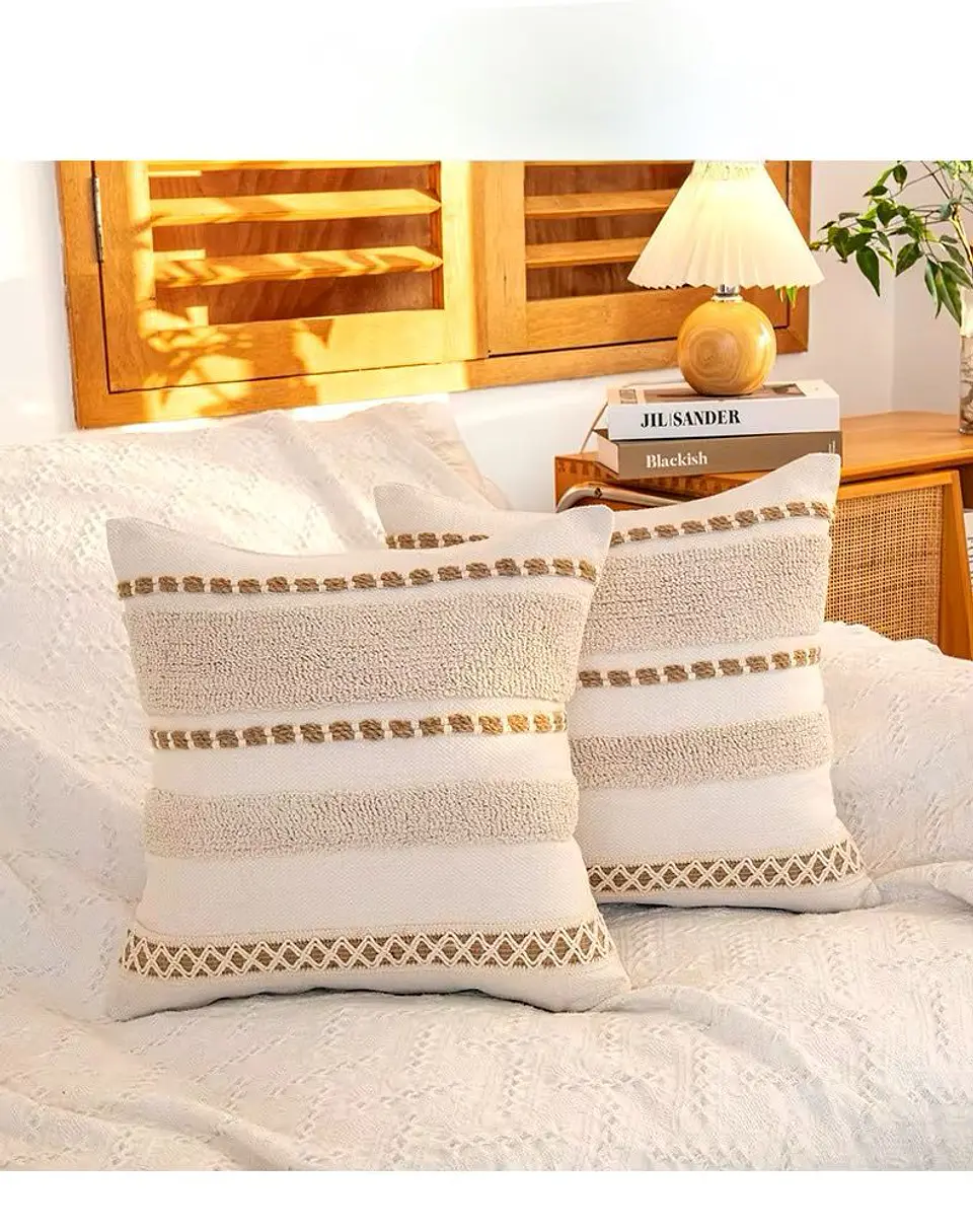 SET 4 FUNDA PARA COJIN MODELO BOHO 45X45 C15 1