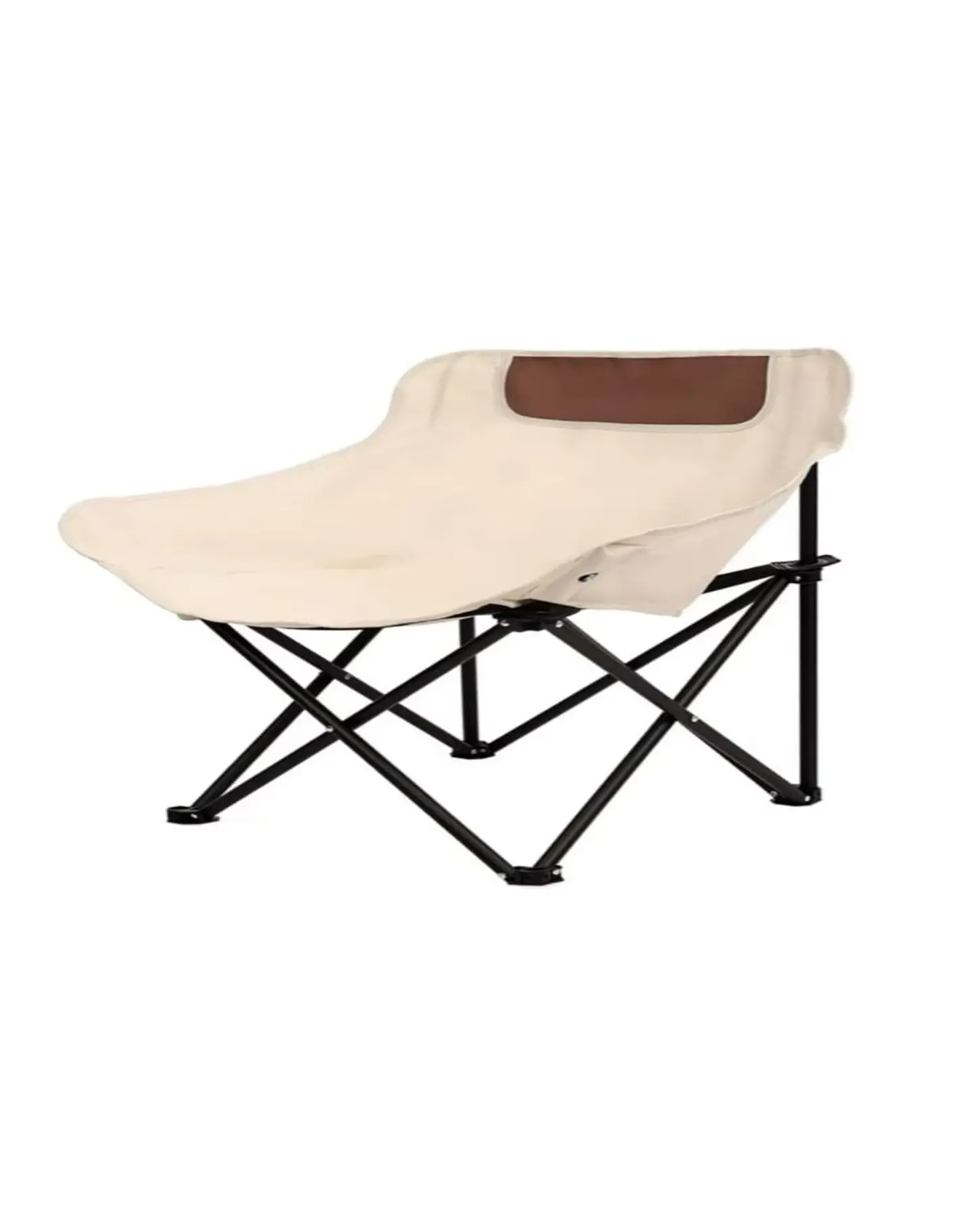 Silla Plegable de Lona para Exterior Camping Crema 1
