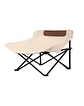 Silla Plegable de Lona para Exterior Camping Crema - Miniatura 1