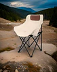 Silla Plegable de Lona para Exterior Camping Crema - Miniatura 3
