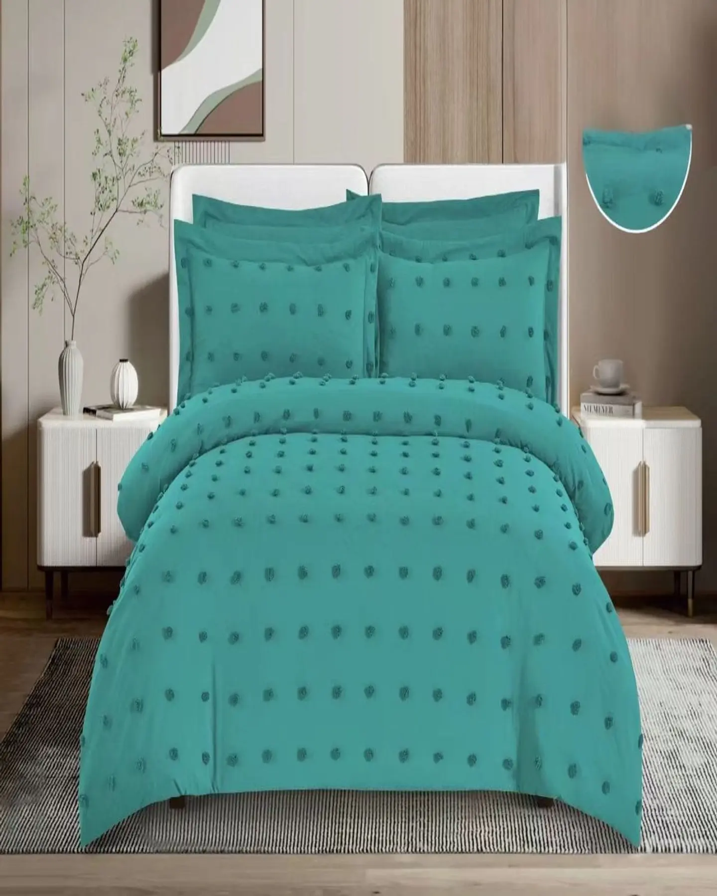 CUBRECAMA VERANO SEMI ALGODÓN KING 15o4 3