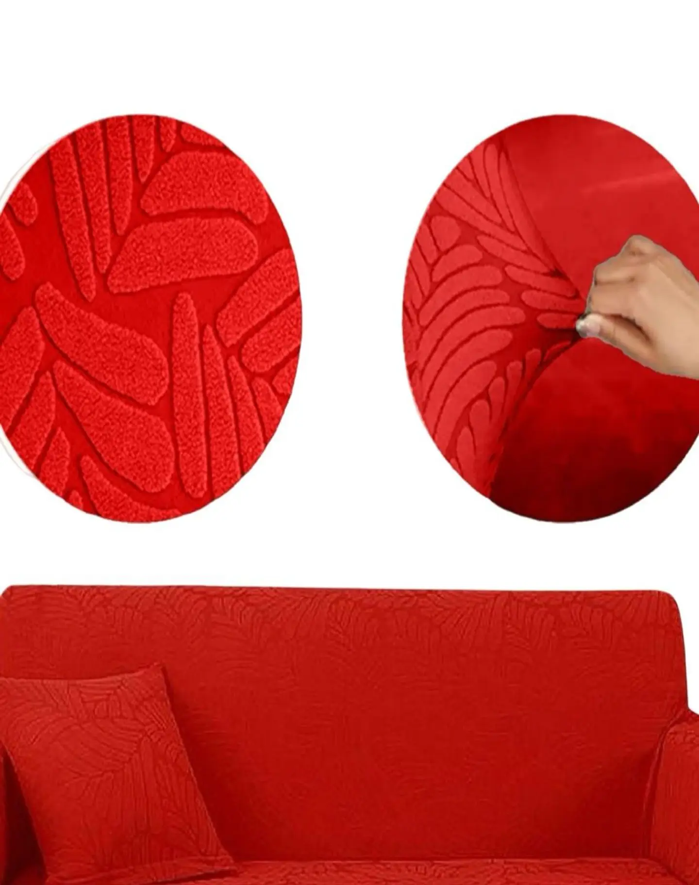 Juego Fundas Sofá Texturizadas 3+1+1 Antideslizantes 6n7 2
