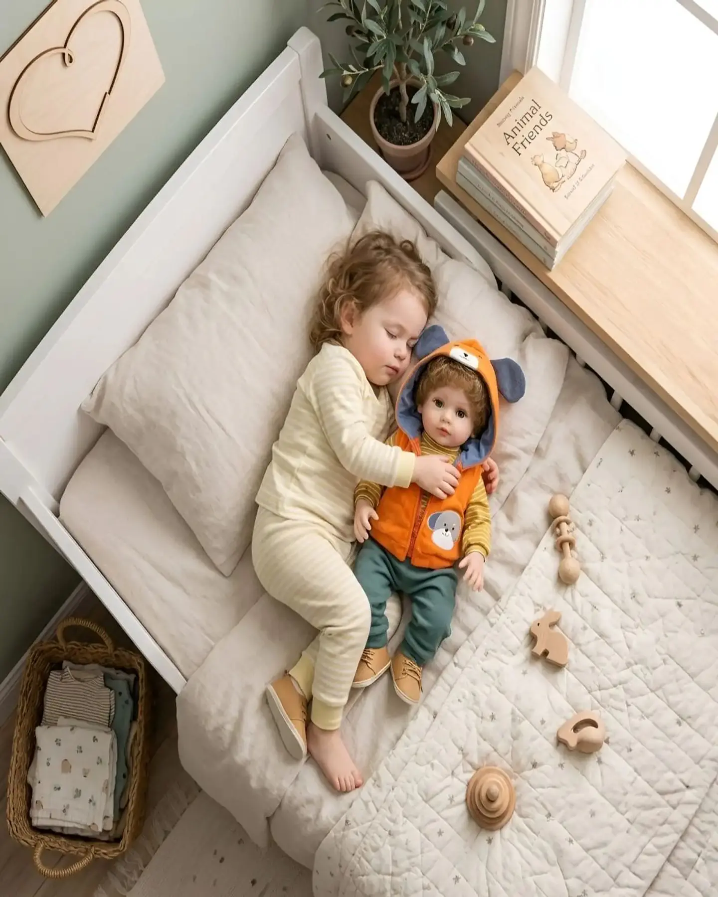 Bebé Reborn Muñeco Realista con Accesorios y Ropa de Tela Suave 55 cm 4