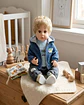 Muñeco Reborn Realista para Niños con Conjunto Azul Melange y Capucha - Miniatura 3