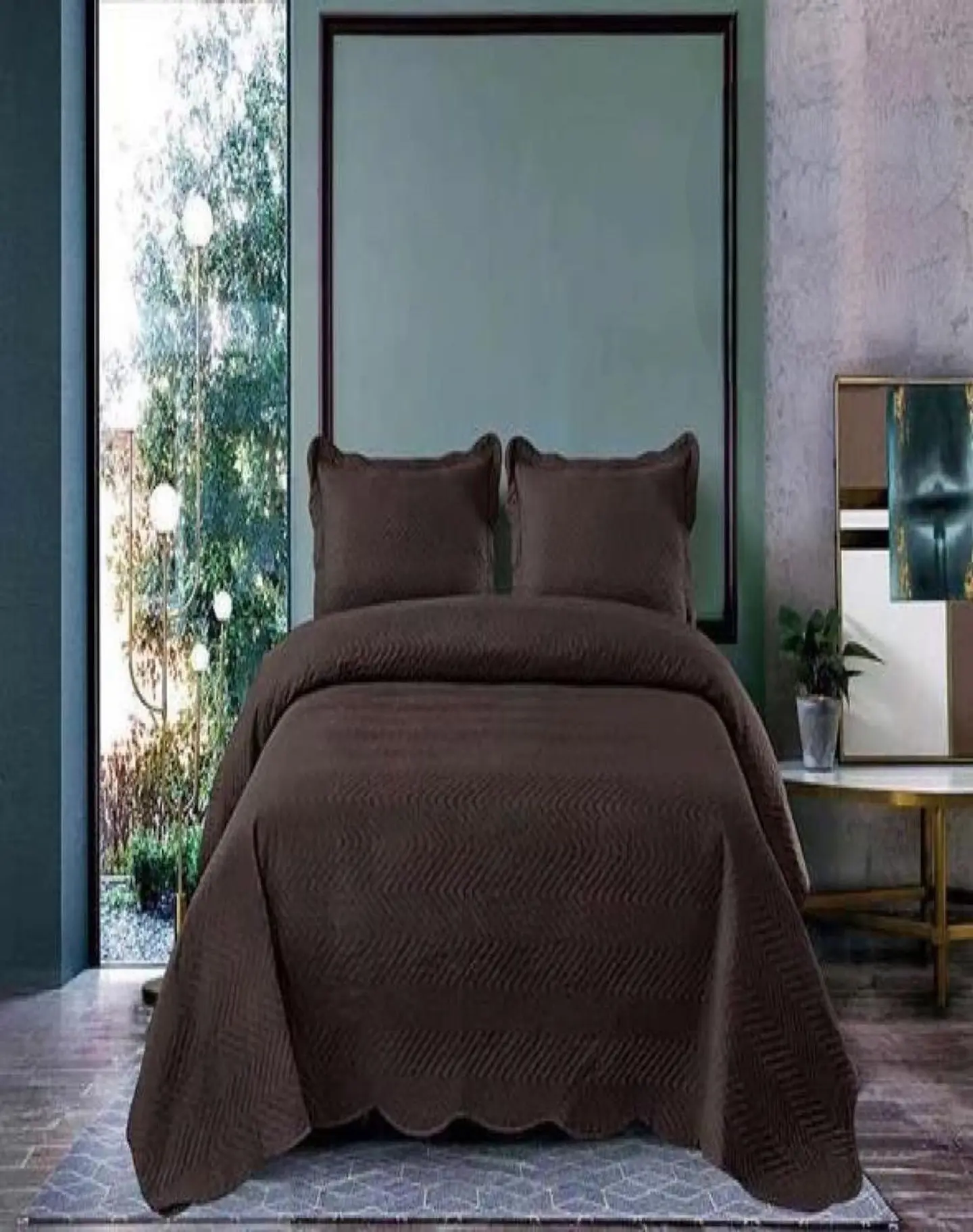 Cubrecama Quilt 2 Plazas+2 Fundas Verano Unicolor 13n04 3