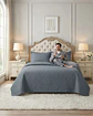 Cubrecama Quilt Verano King Delgado Texturizado Set Con Fundas - Miniatura 5