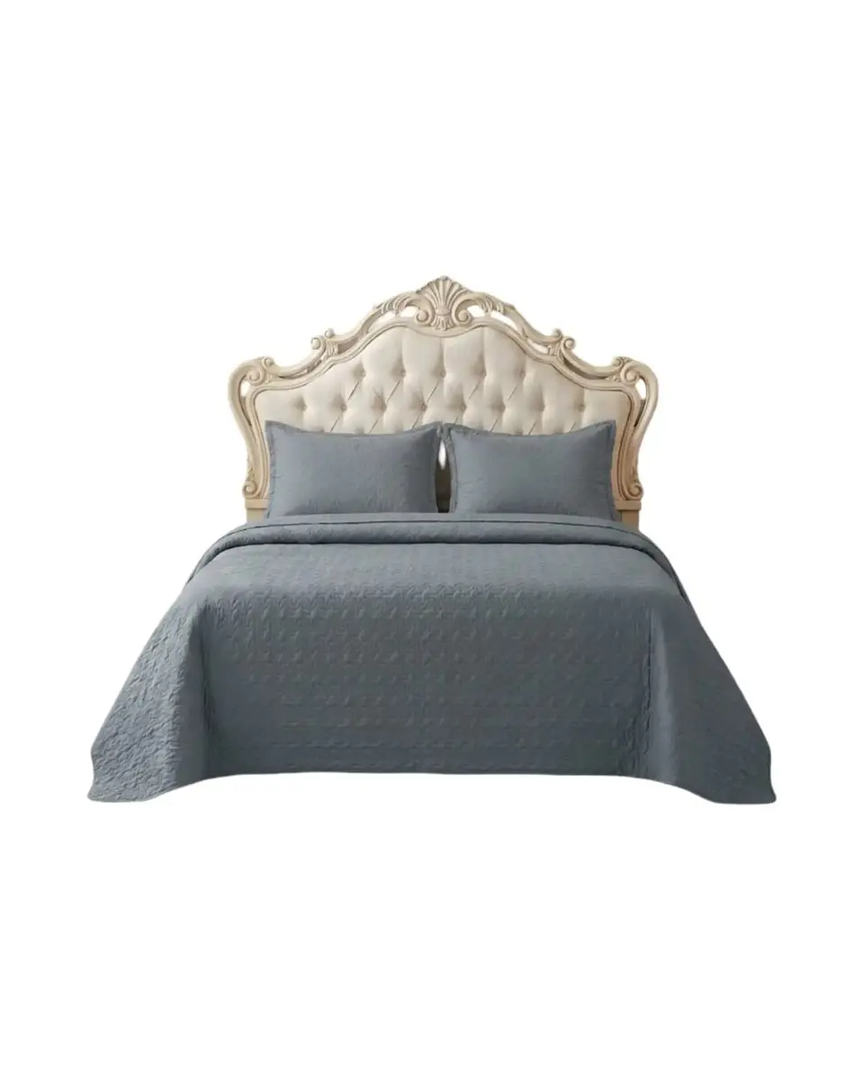 Cubrecama Quilt Verano King Delgado Texturizado Set Con Fundas 6