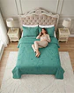 Cubrecama Quilt Verano King Bordado Floral Set Colcha Delgado - Miniatura 1