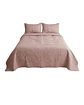 Cubrecama Quilt Verano King Bordado Floral Set Colcha Delgado - Miniatura 6