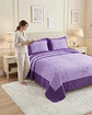 Cubrecama Quilt Verano King Bordado Floral Set Colcha Delgado - Miniatura 1