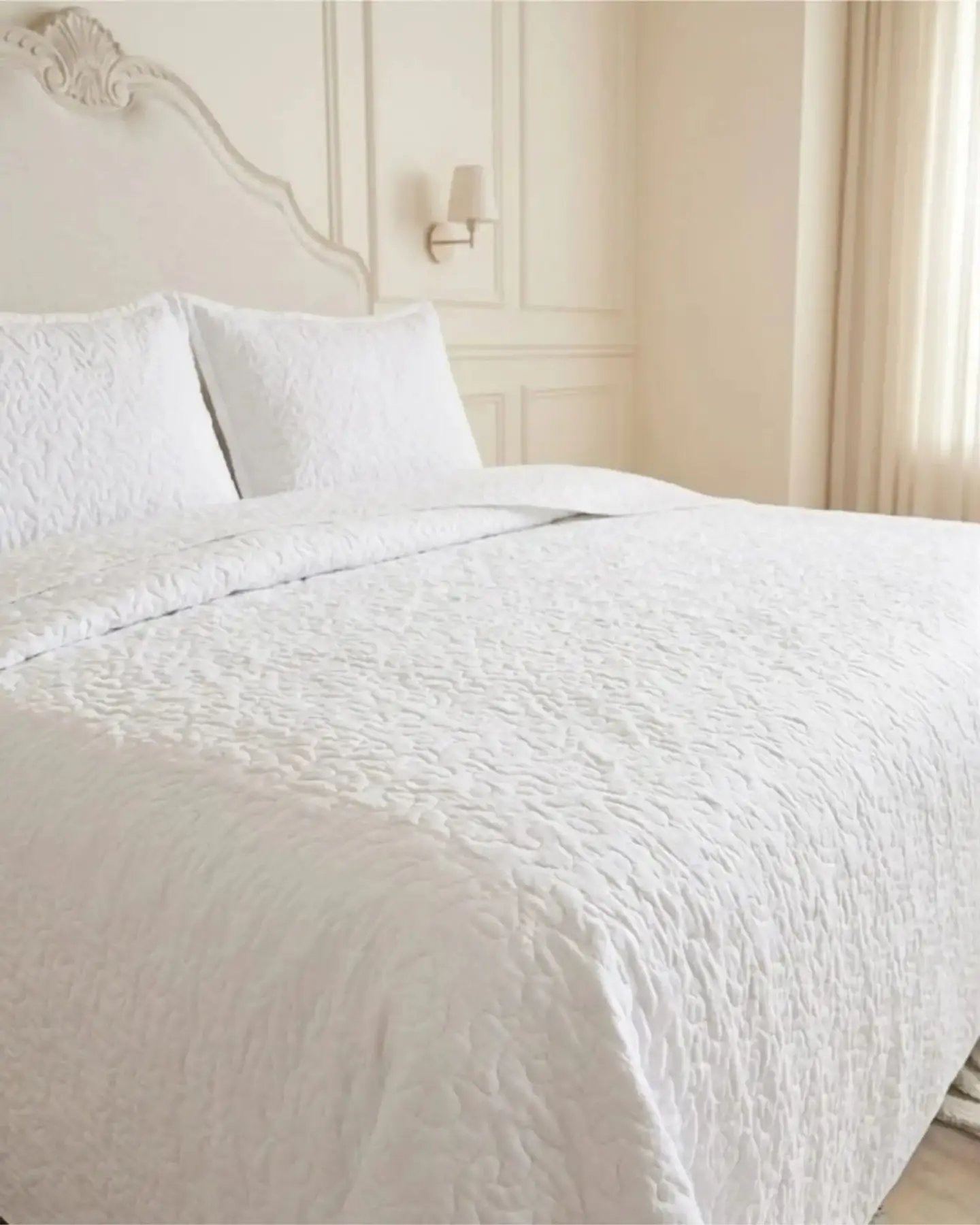 Cubrecama Quilt Verano 2 Plazas Delgado Texturizado Set Con Fundas 1