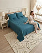 Cubrecama Quilt Verano 2 Plazas Bordado Floral Set Colcha Delgado - Miniatura 1