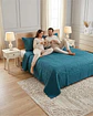 Cubrecama Quilt Verano 2 Plazas Bordado Floral Set Colcha Delgado - Miniatura 2