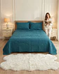 Cubrecama Quilt Verano 2 Plazas Bordado Floral Set Colcha Delgado - Miniatura 4