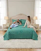 Cubrecama Quilt Verano 2 Plazas Bordado Floral Set Colcha Delgado - Miniatura 3